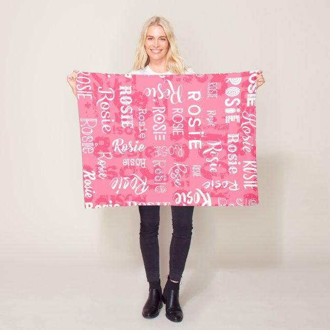 Manta Polar Nombre personalizado para el rosa de Rosie (In situ)