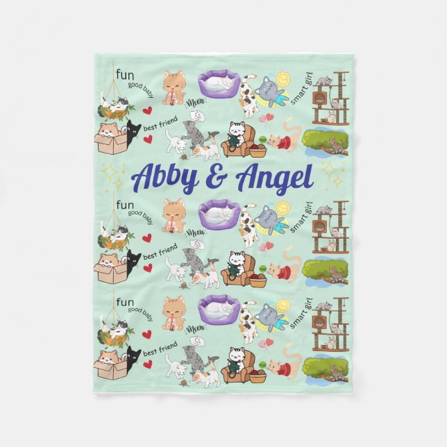 Manta Polar Nombre personalizado para usted o su hijo (Anverso)