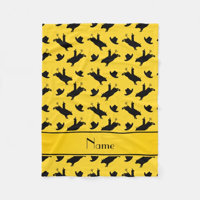 Manta Polar Nombre personalizado patrón de equitación de rodeo (Anverso)