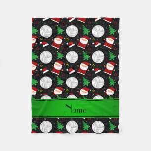 Manta Polar Nombre personalizado patrón de navidades de voleib