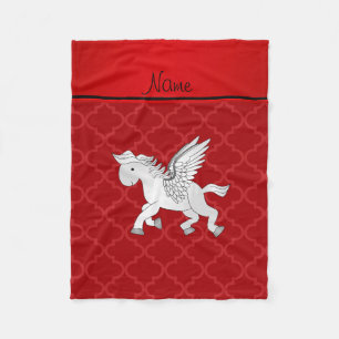 Manta Polar Nombre personalizado pegasus rojo marroquí