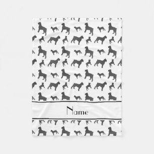 Manta Polar Nombre personalizado Perros blancos Giant Schnauze