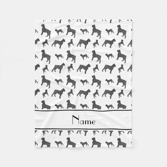 Manta Polar Nombre personalizado Perros blancos Giant Schnauze (Anverso)