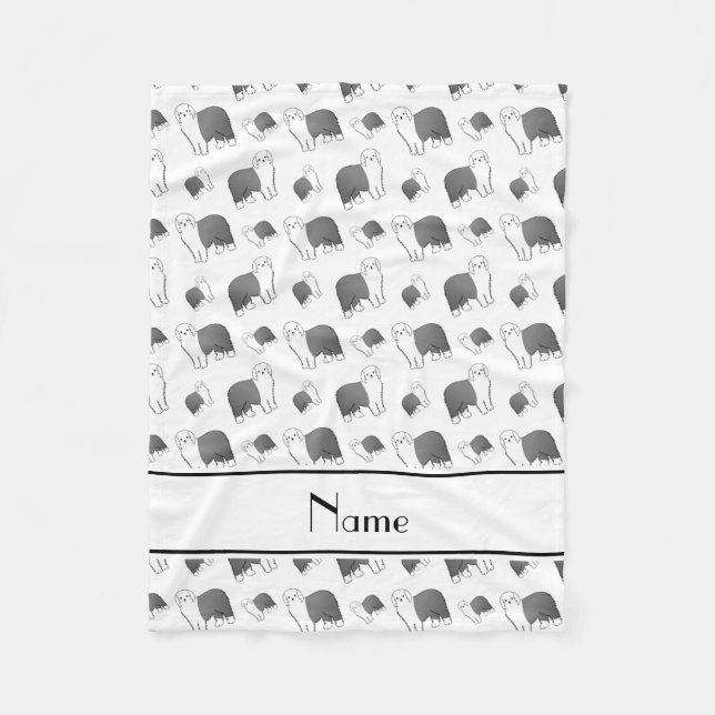 Manta Polar Nombre personalizado: perros de perros de oveja in (Anverso)