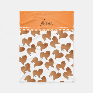 Manta Polar Nombre personalizado perros de vaca blanca