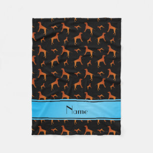 Manta Polar Nombre personalizado Perros negros Rhodesianos rid