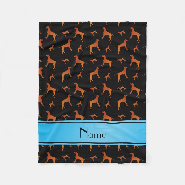 Manta Polar Nombre personalizado perros Rhodesian ridgeback ne (Anverso)