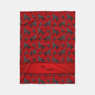 Manta Polar Nombre personalizado: perros rojos de Terranova