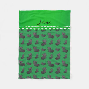 Manta Polar Nombre personalizado Perros verdes Skye Terrier