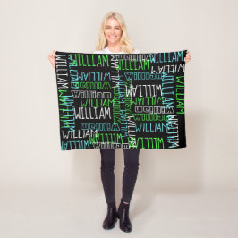 Manta Polar Nombre personalizado personalizado de los niños de