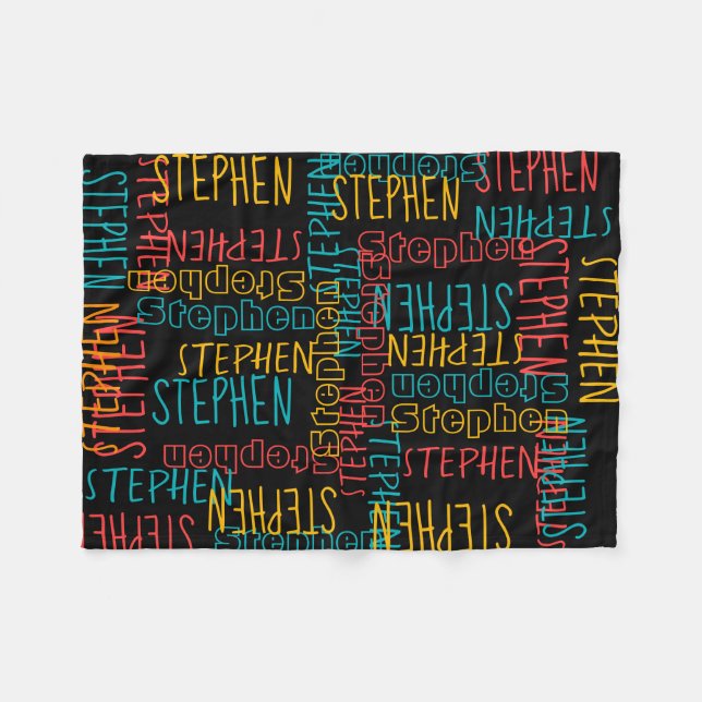 Manta Polar Nombre personalizado personalizado fresco y colori (Frente (Horizontal))