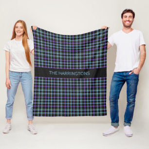 Manta Polar Nombre personalizado Plaid / Patrón de Tartán