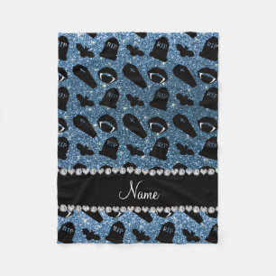 Manta Polar Nombre personalizado purpurina azul neblina vampir