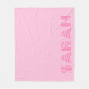 Manta Polar Nombre personalizado rosado de moda