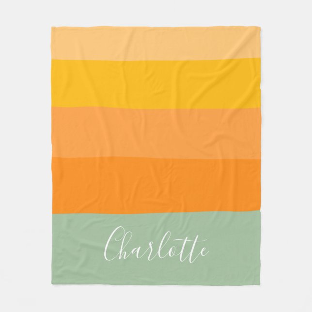 Manta Polar Nombre personalizado Sabor amarillo cálido de vera (Anverso)