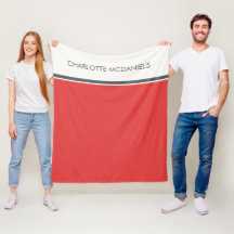 Nombre personalizado simple rojo moderno