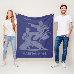 Manta Polar Nombre personalizado, texto y color artes marciale