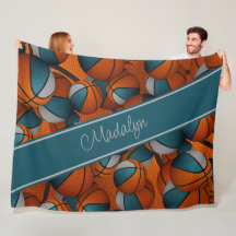 nombre personalizado verde azulado patrón de balon