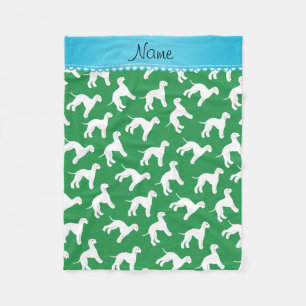 Manta Polar Nombre personalizado: verde bedlington terrier dog