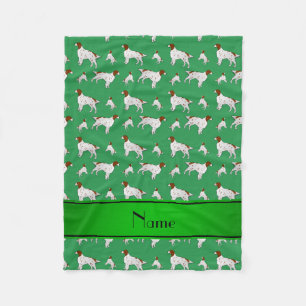 Manta Polar Nombre personalizado verde Inglés Setter
