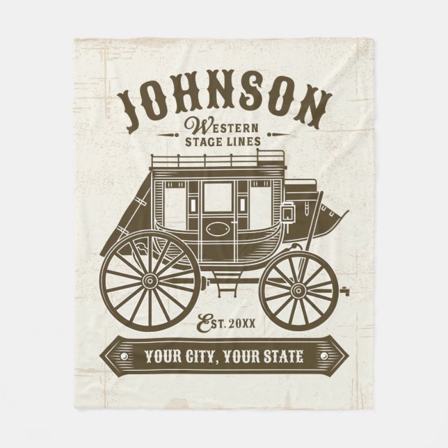 Manta Polar NOMBRE Personalizado Viejo Transporte de Estrella  (Anverso)