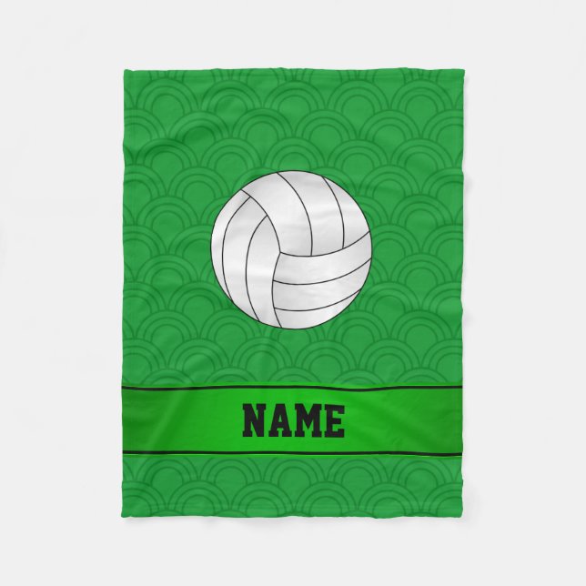 Manta Polar Nombre personalizado voleibol círculos de media ve (Anverso)