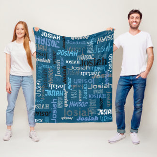 Manta Polar Nombre personalizado y nombre completo de texto gr