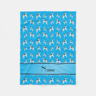 Manta Polar Nombre personalizado zorro azul cielo terrier perr