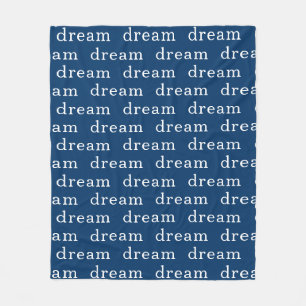 Manta Polar Nombre repetido de azul de la Marina Personalizada