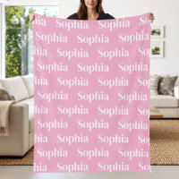 Nombre repetido rosa personalizado