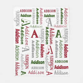 Manta Polar Nombre repetitivo y Navidades neutrales de género