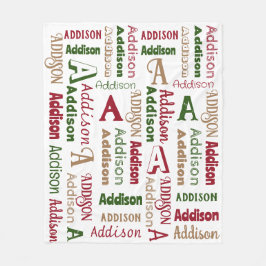 Manta Polar Nombre repetitivo y Navidades neutrales de género