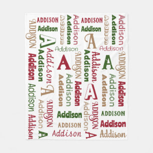 Manta Polar Nombre repetitivo y Navidades neutrales de género