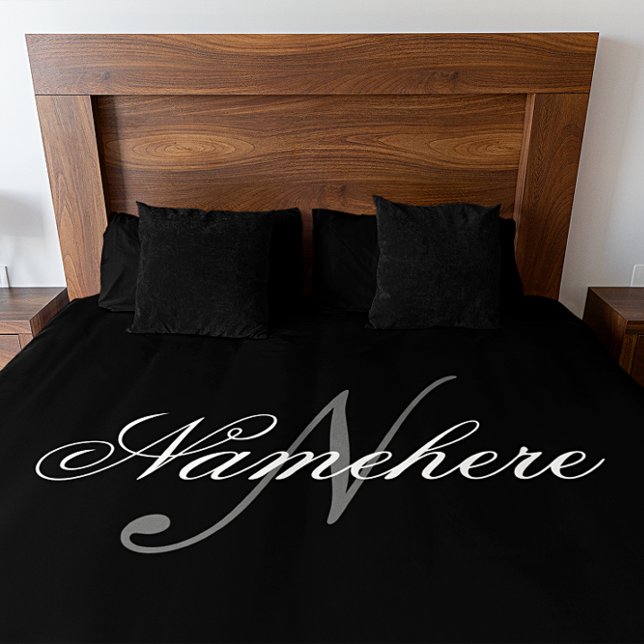 Manta Polar Nombre único personalizado Monograma de gran tamañ (Subido por el creador)