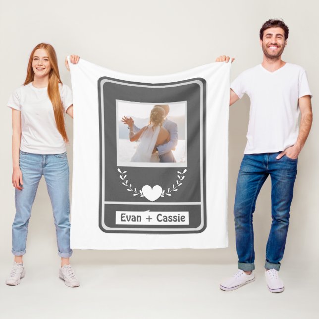 Manta Polar Nombres de fotos de pareja de bodas ELEGANTES (In situ)