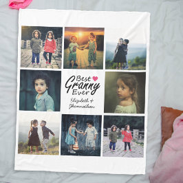 Manta Polar Nombres de nietos de Personalizados de 8 Collages