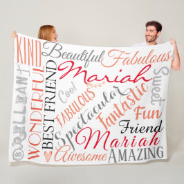 Manta Polar Nombres Personalizados, Colores y Palabras de Amis