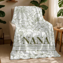 Nombres personalizados de NANA en verde