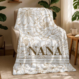 Manta Polar Nombres personalizados de NANA marrones