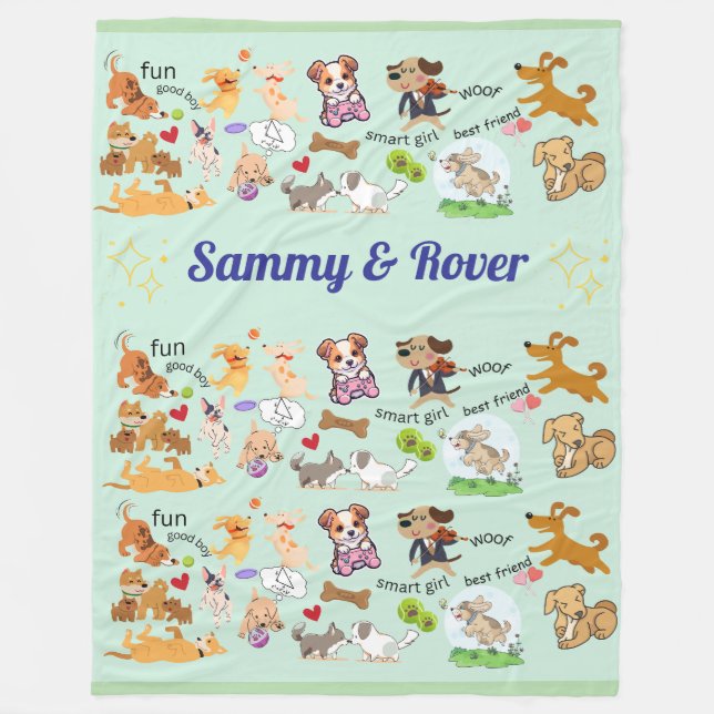 Manta Polar Nombres personalizados para usted o su hijo (Anverso)