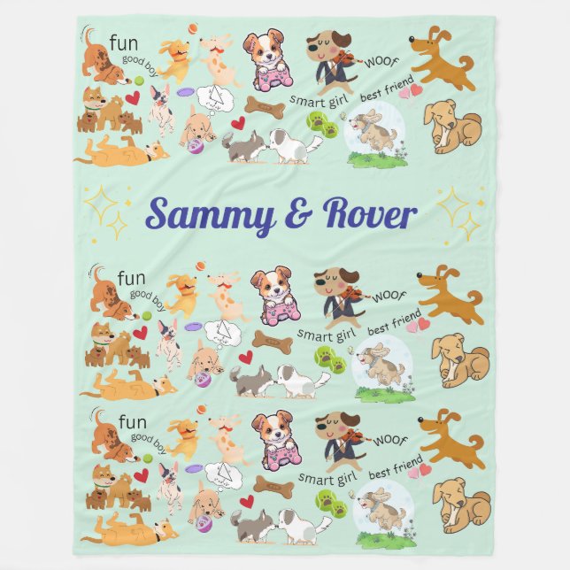 Manta Polar Nombres personalizados para usted o su hijo (Anverso)