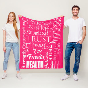 Manta Polar Nombres personalizados y/o palabras de amor en fel