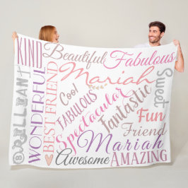 Manta Polar Nombres personalizados y palabras de amor 'n amist