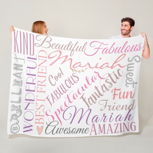 Manta Polar Nombres personalizados y palabras de amor 'n amist (In situ)