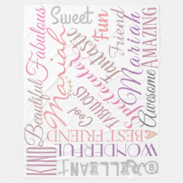 Manta Polar Nombres personalizados y palabras de amor 'n amist