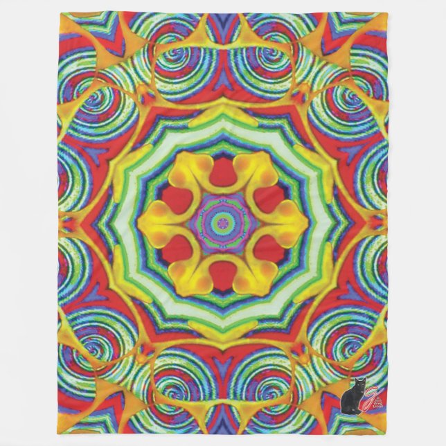 Manta Polar Noodles Kaleidoscope Fleece Blanket (Anverso)