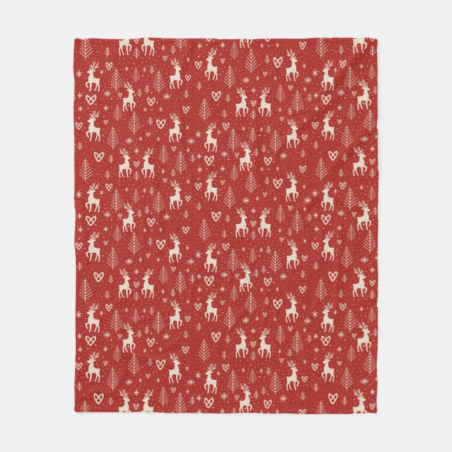 Manta Polar Nordic Yuletide Reindeer (Anverso)