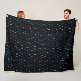Manta Polar Norse At Night Fleece Blanket