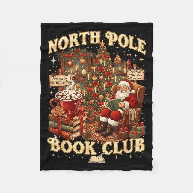Manta Polar North Le Book Club Cozy Christmas Reading Gift  (Anverso)