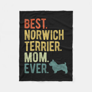 Manta Polar Norwich Terrier Mom Ever Dog adora el Día de la Ma